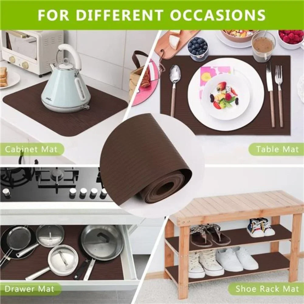 Shelf Liner Cabinet Liners for Kitchen, Non Adhesive Drawer Liner, 11.8 x 78.7